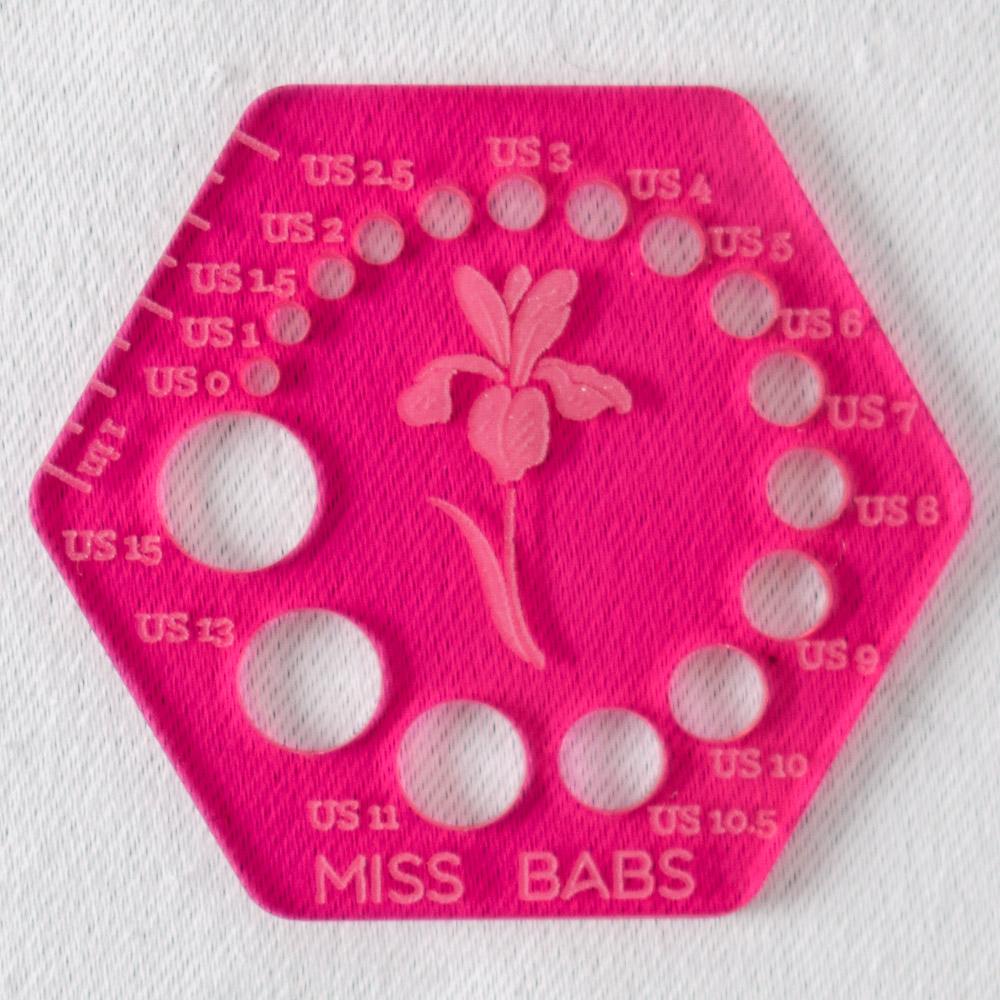 Miss Babs Needle Gauge -- Dark Pink - Notions