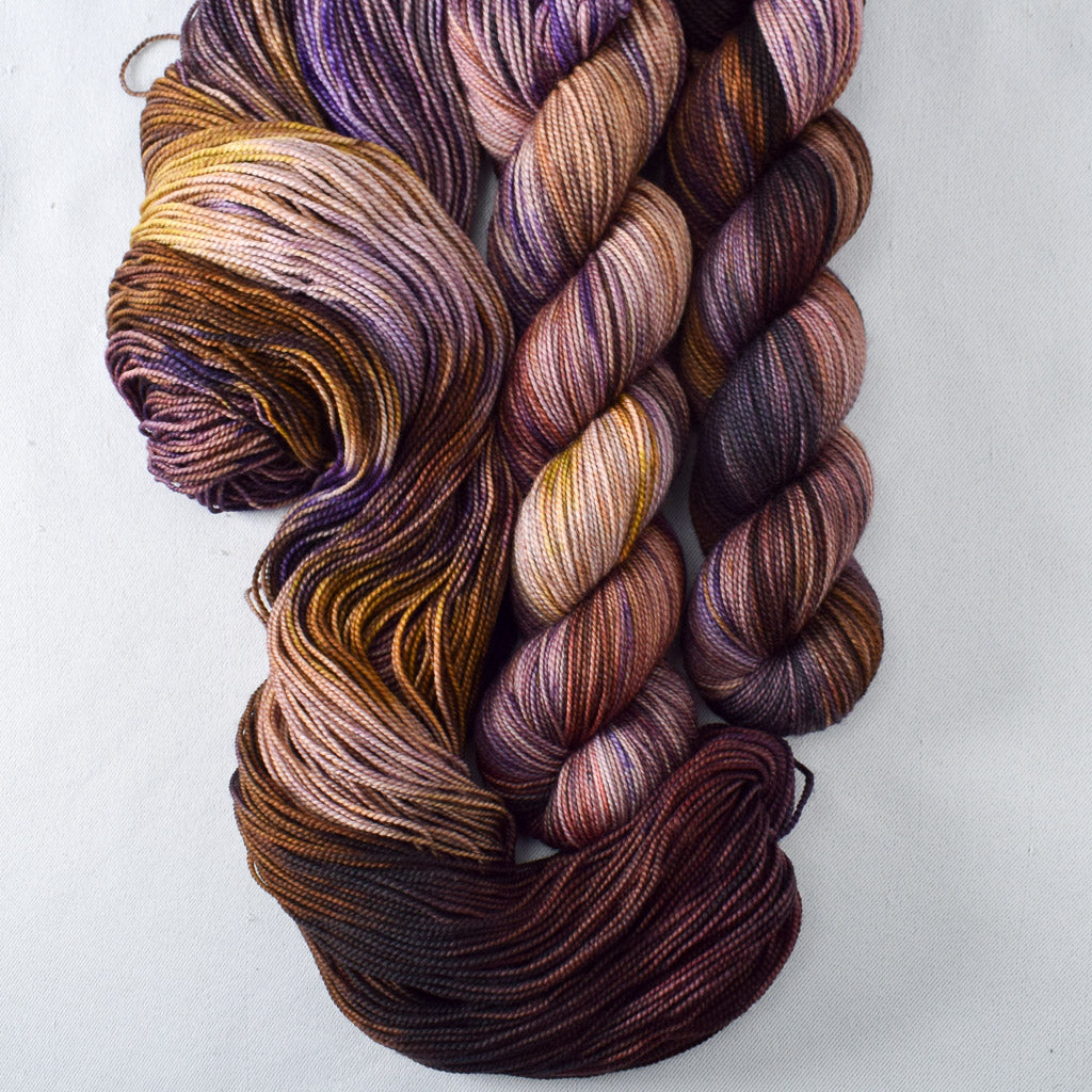 Purple Hand Dyed Yarn, Shades of Lavender, Silk & Merino Yarn Shades of Lavender Purple