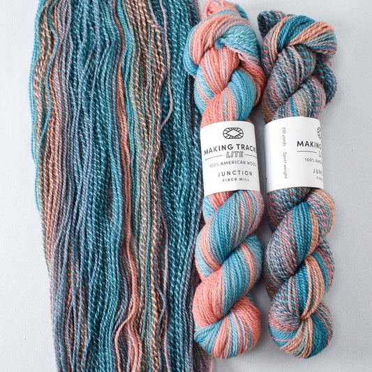 Alpenglow A - Miss Babs Junction Fiber Mill Making Tracks Lite yarn