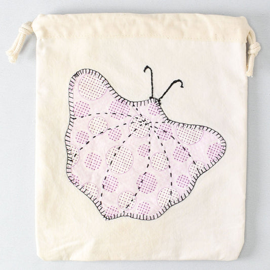 Butterfly Drawstring Pouch with Mountain Meadow yarn - BB027