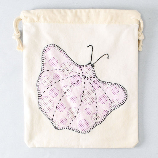 Butterfly Drawstring Pouch with Mountain Meadow yarn - BB036