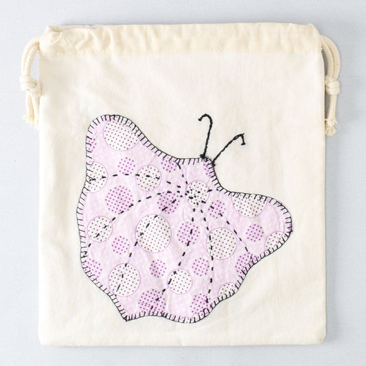 Butterfly Drawstring Pouch with Mountain Meadow yarn - BB037
