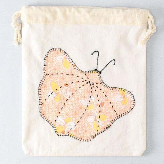 Butterfly Drawstring Pouch with Mountain Meadow yarn - BB040