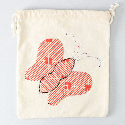 Butterfly Drawstring Pouch with Mountain Meadow yarn - BB048