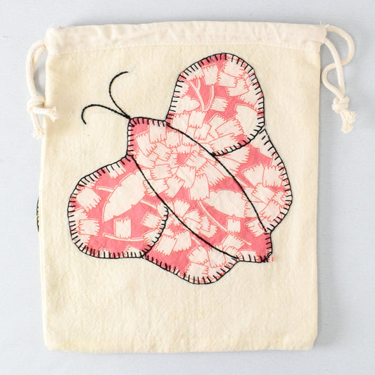 Butterfly Drawstring Pouch with Mountain Meadow yarn - BB092