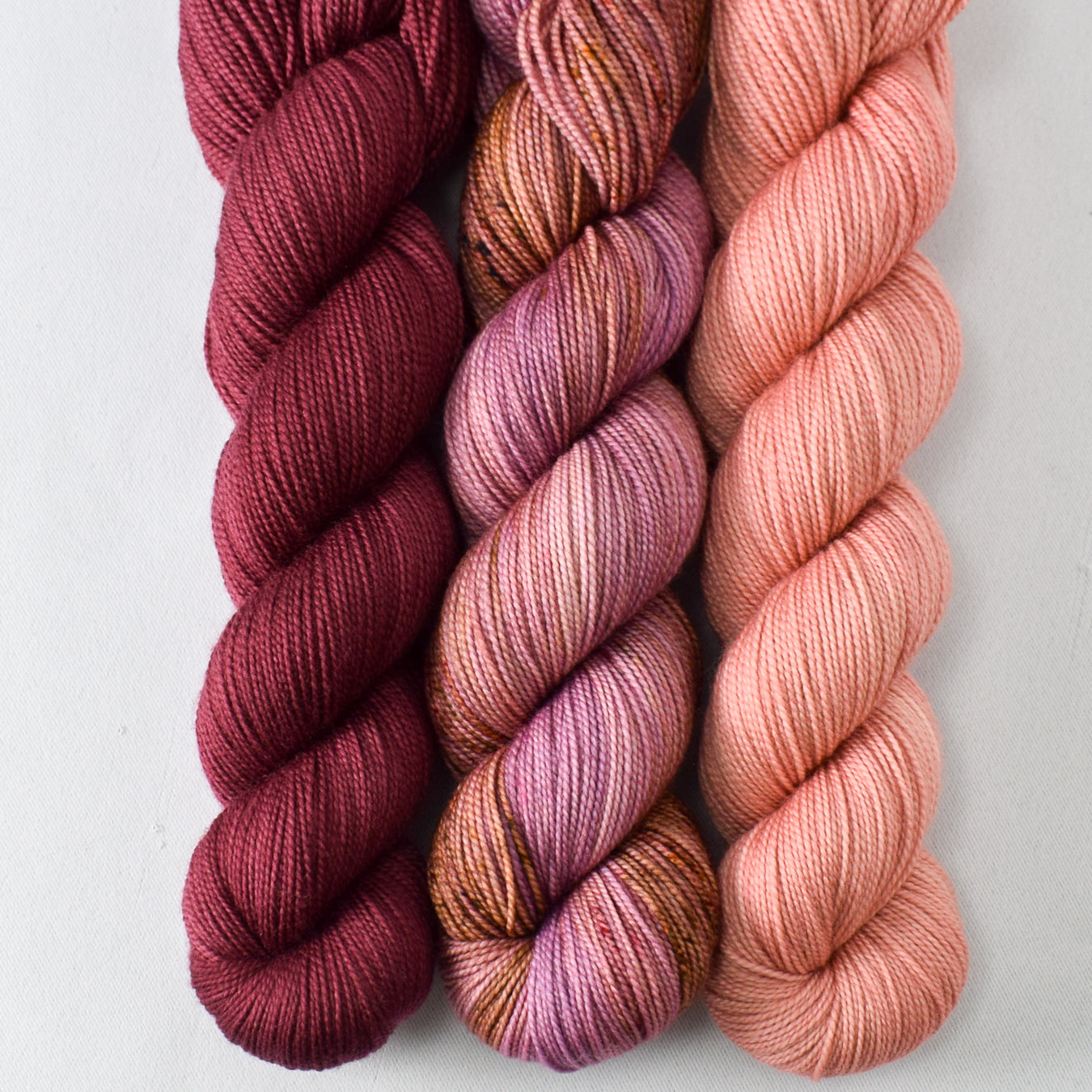 Black Cherry, Latigo Sunset, and Adobe - Miss Babs Yummy 2-Ply Trio