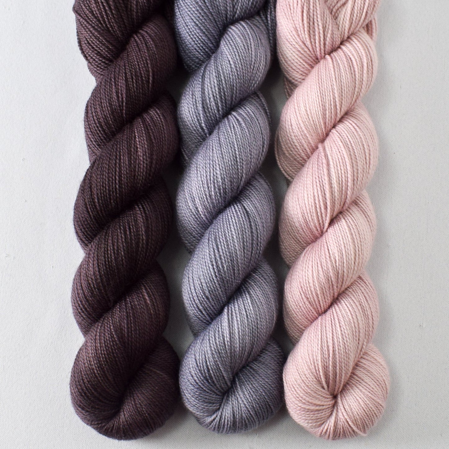 Cacao, Dried Lavender, and Softly - Miss Babs Yummy 2-Ply Trio