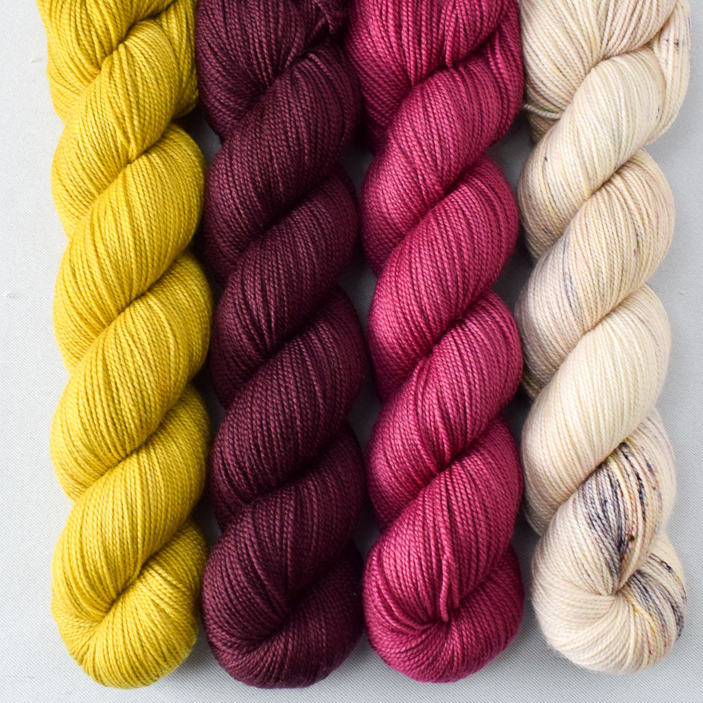 Cumin, Cordovan, Wine Country, and Tea Time Frenzy - Miss Babs Yummy 2-Ply Quartet