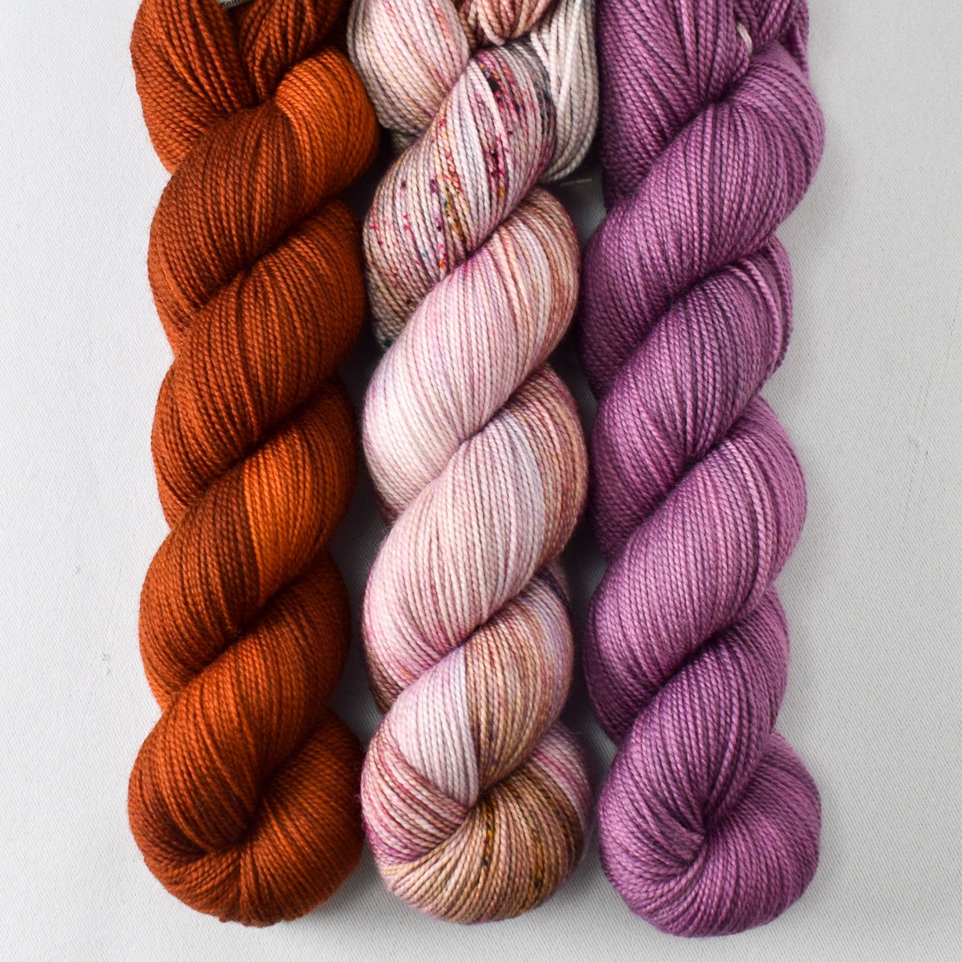 Dark Cygnus, Minstrel, and Fig - Miss Babs Yummy 2-Ply Trio