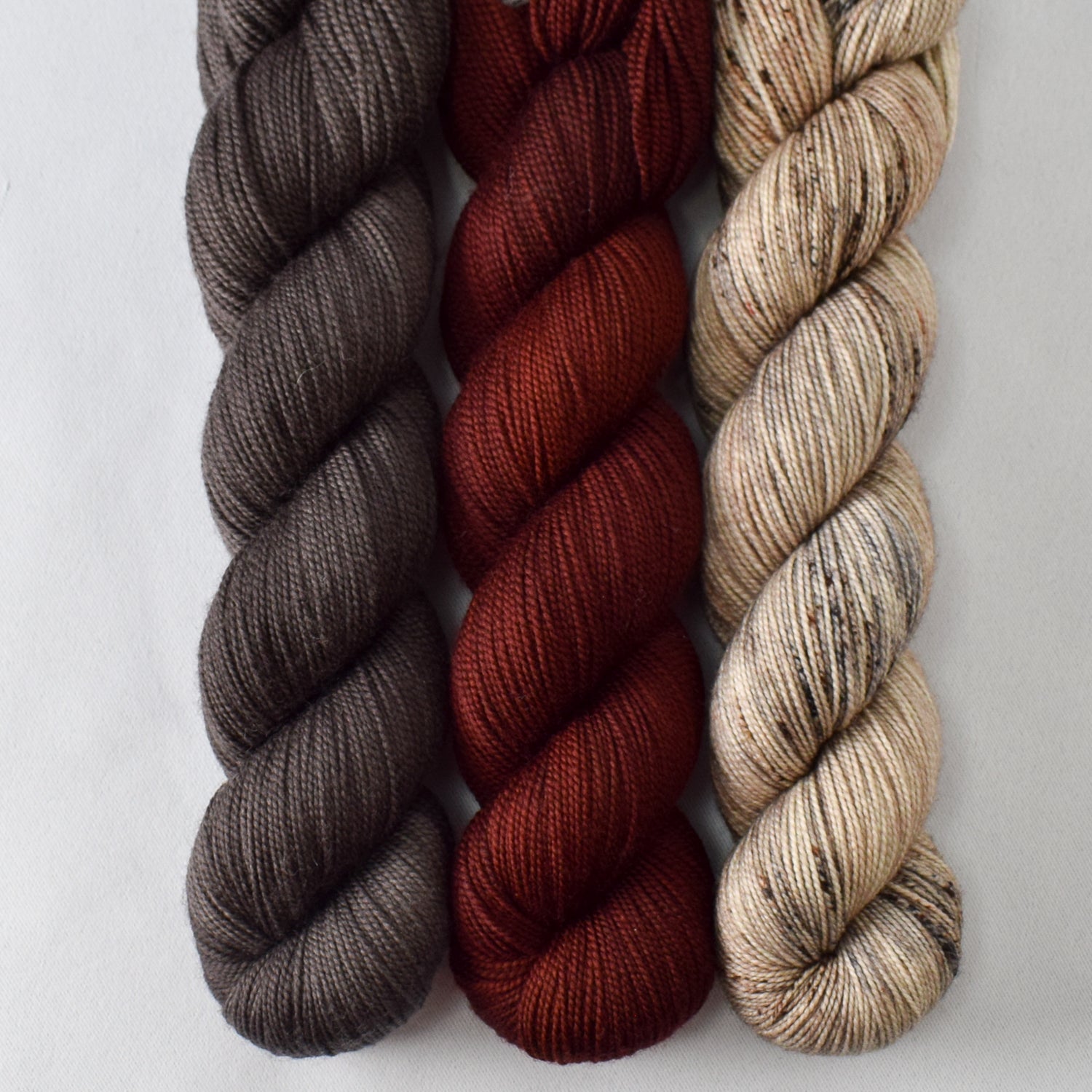 Dark Pegasus, Chipotle, and Rock Sparrow - Miss Babs Yummy 2-Ply Trio