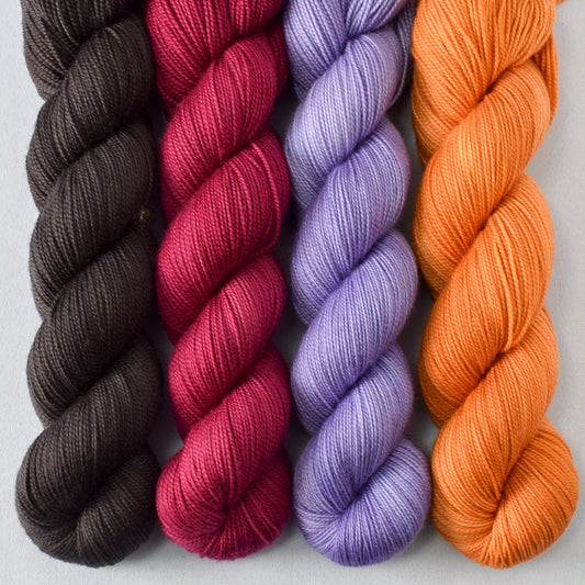 Dark Pegasus, Zinfandel, Orchid, and Butterfly Weed - Miss Babs Yummy 2-Ply Quartet