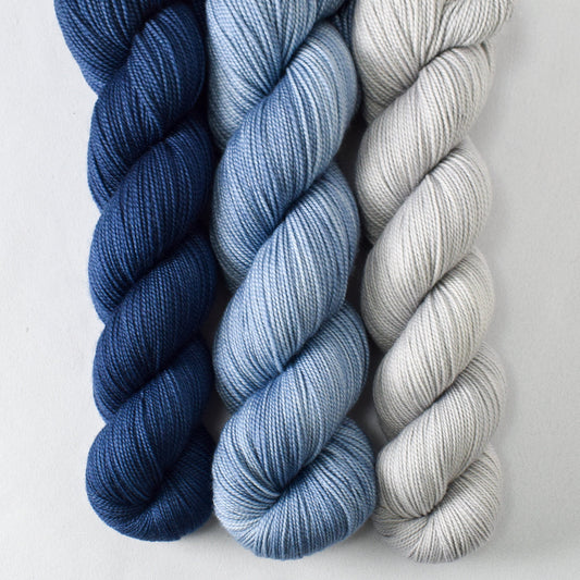 Denim, Stonewashed, and Quicksilver - Miss Babs Yummy 2-Ply Trio