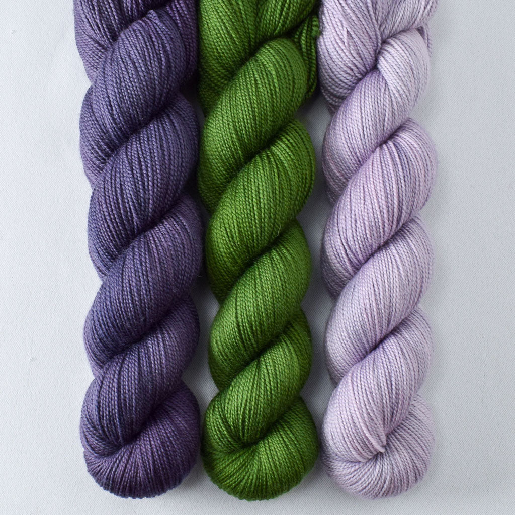 Dusk, Herbalist, and Valiant Grapes - Miss Babs Yummy 2-Ply Trio