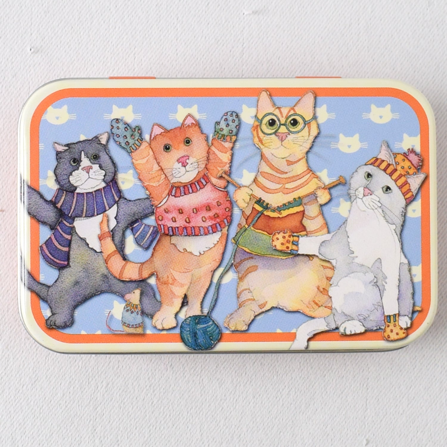 Emma Ball Kittens in Mittens Mini Rectangular Tin - Miss Babs Notions