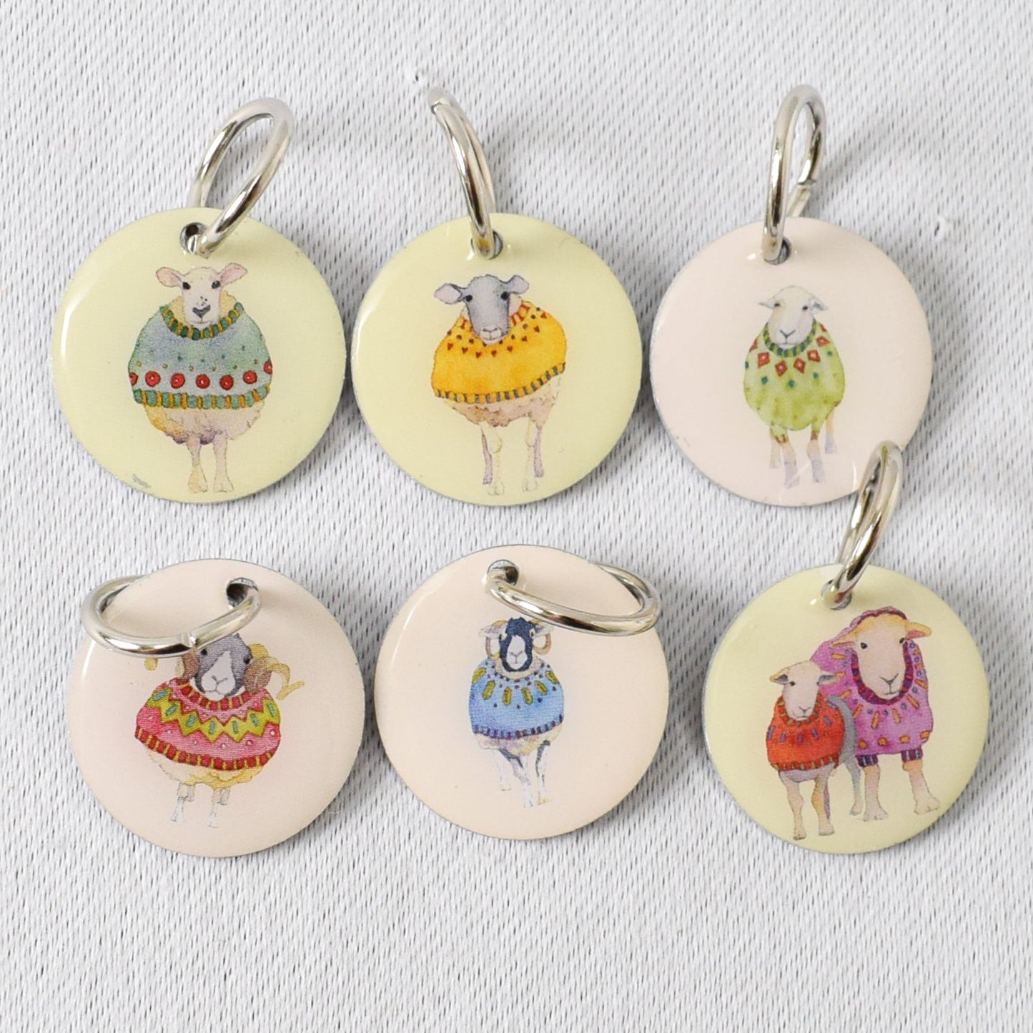 Emma Ball Sheep in Sweaters Stitch Markers (Set of 6) - Miss Babs Notions