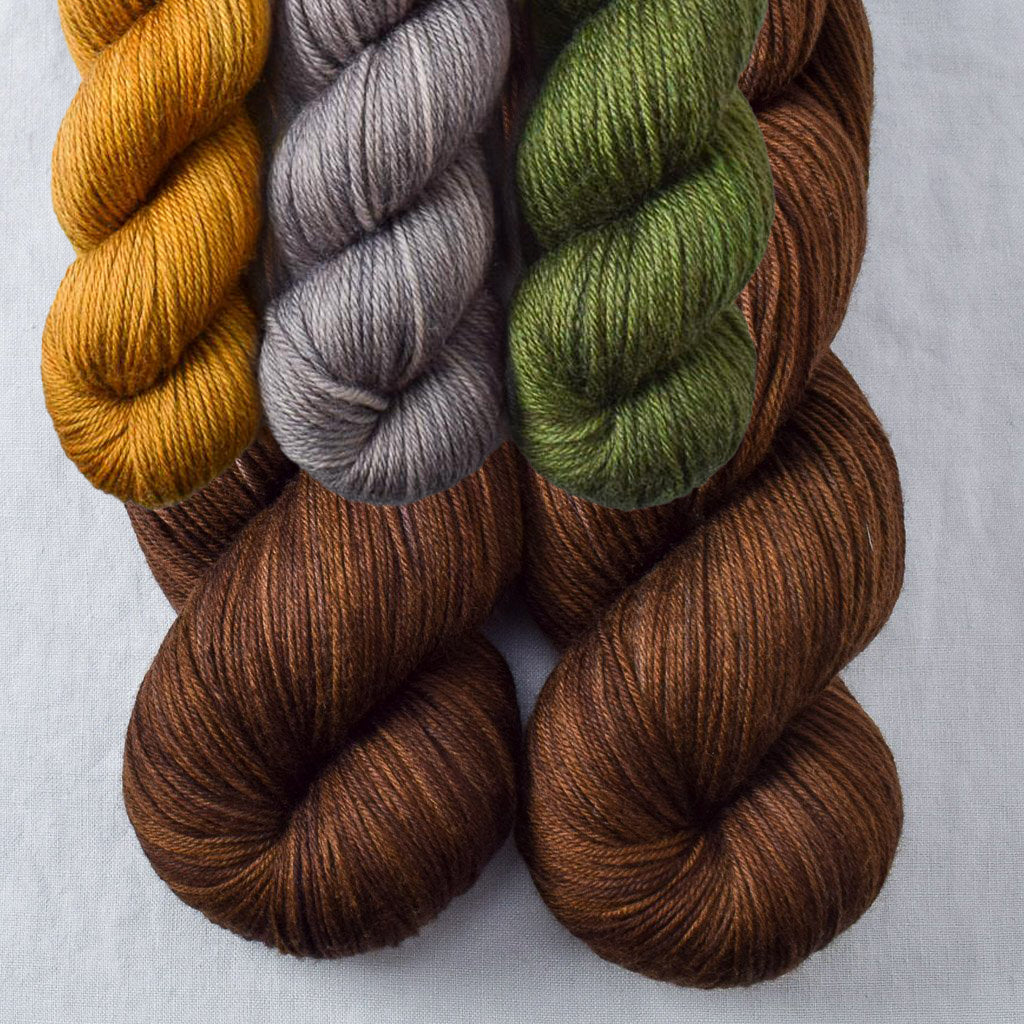 Espresso with Old Gold, Bay Scallop, and Terrapin Station - Miss Babs Stick Season Sweater Set