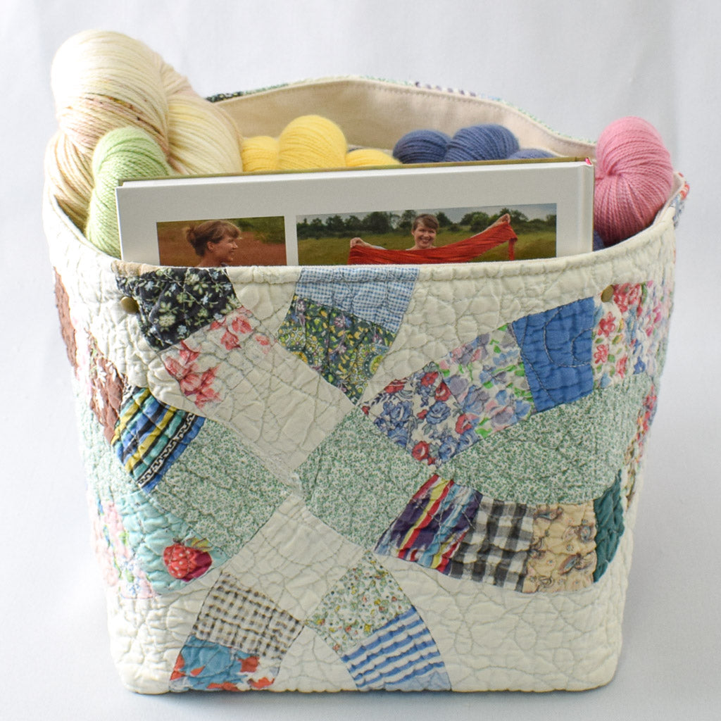 Green Double Wedding Ring 1 Quilt Bin - QB-2405