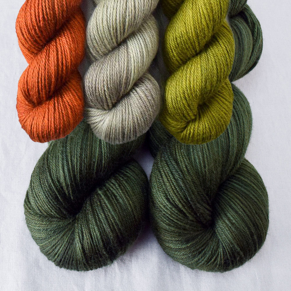 Nori with Dark Cygnus, Sycamore, and Moss - Miss Babs Stick Season Sweater Set