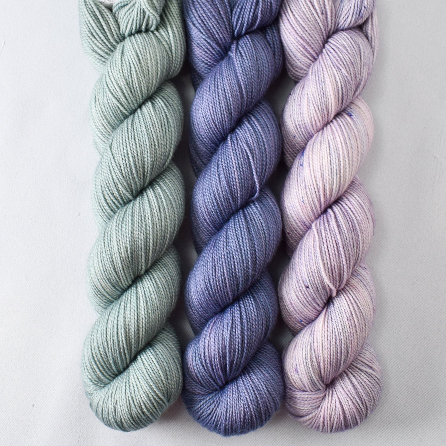 Oak Moss, Blue Mussel, and Flattop Mountain - Miss Babs Yummy 2-Ply Trio