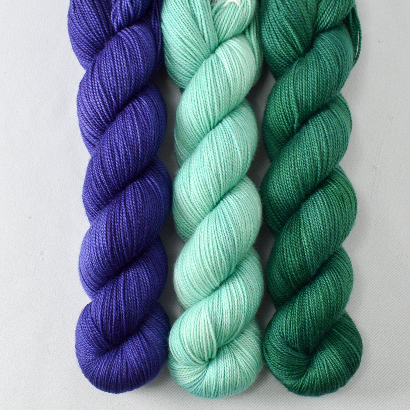 Opaline Violet, Mint Condition, and Oz - Miss Babs Yummy 2-Ply Trio