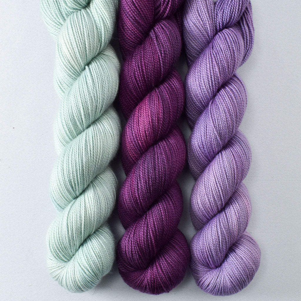 Palm Valley, Sangria, Purple Urchin - Miss Babs Yummy 2-Ply Trio