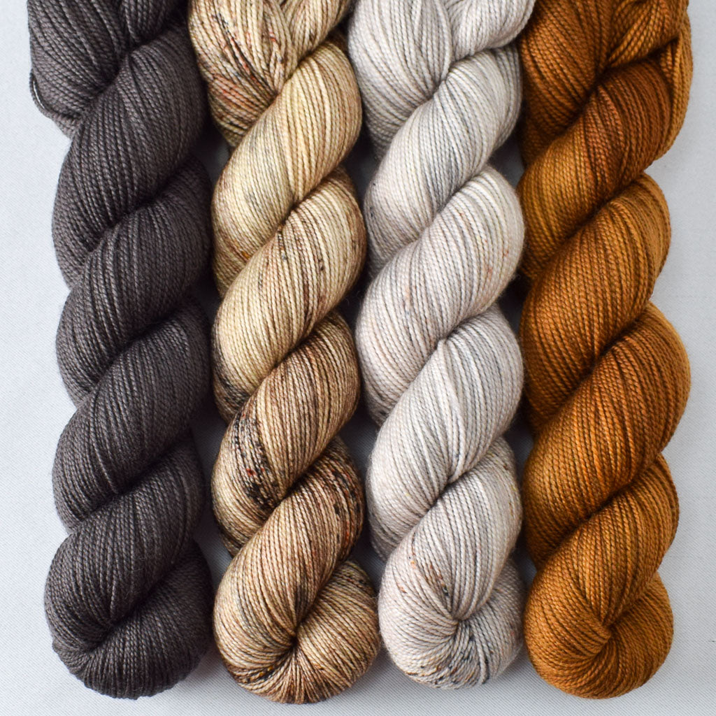 Pegasus, Rock Sparrow, Neutral 5, and Dark Roast - Miss Babs Yummy 2-Ply Quartet