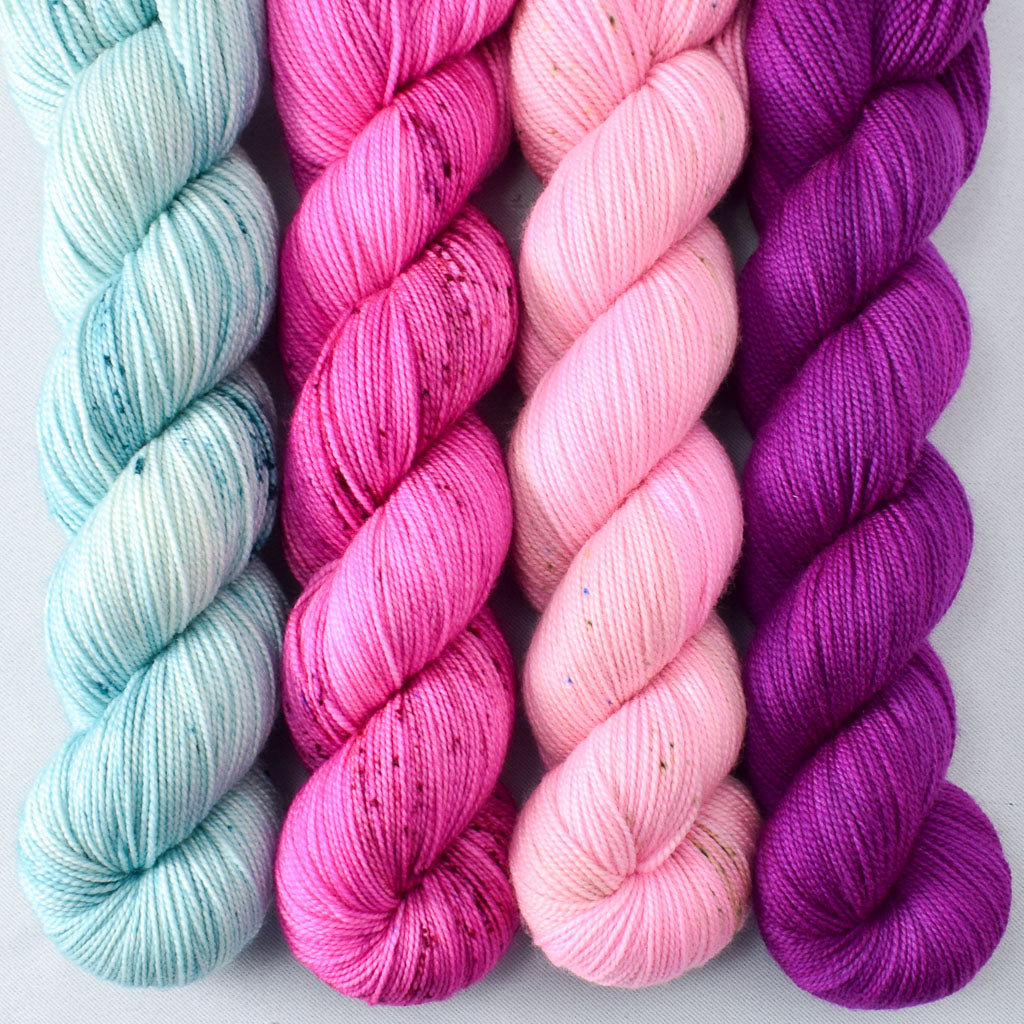 Perfect Wave, Jete, I Pink I Can, and Violaceous - Miss Babs Yummy 2-Ply Quartet