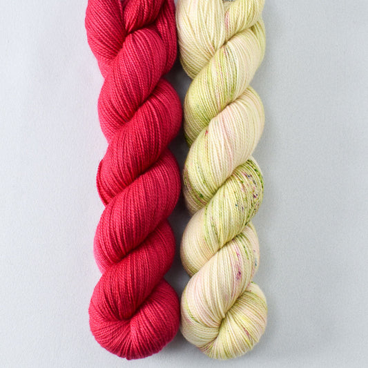 Scarlet Pimpernel and Wandflower - Miss Babs 2-Ply Duo