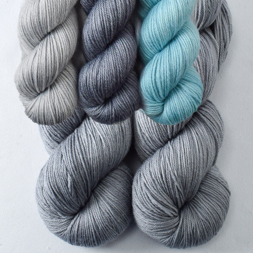 Slate with Quicksilver, Moonscape, and Forever - Miss Babs Stick Season Sweater Set