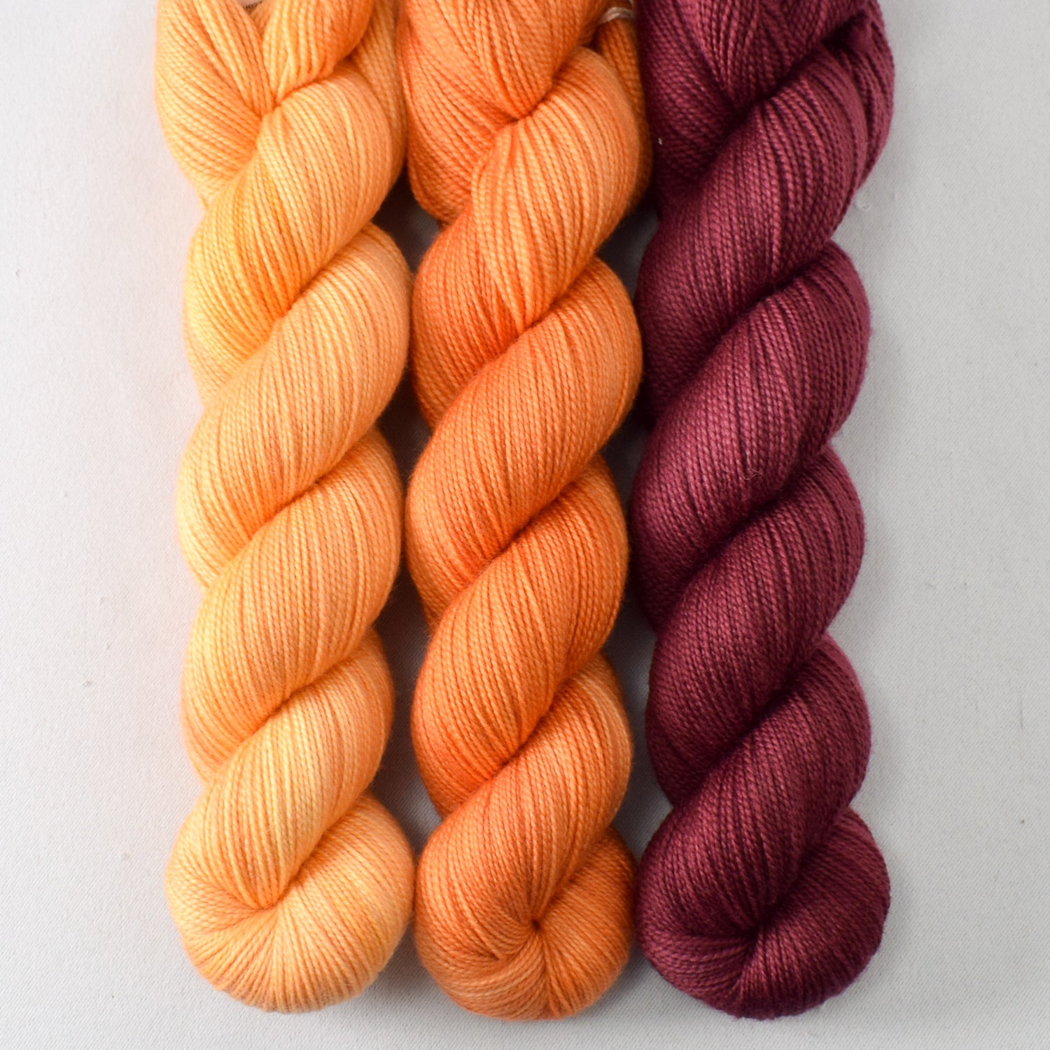 Whitsunday, Jaffa Cake, and Black Cherrt - Miss Babs Yummy 2-Ply Trio