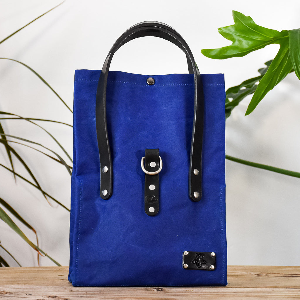 Cobalt blue outlet leather handbag