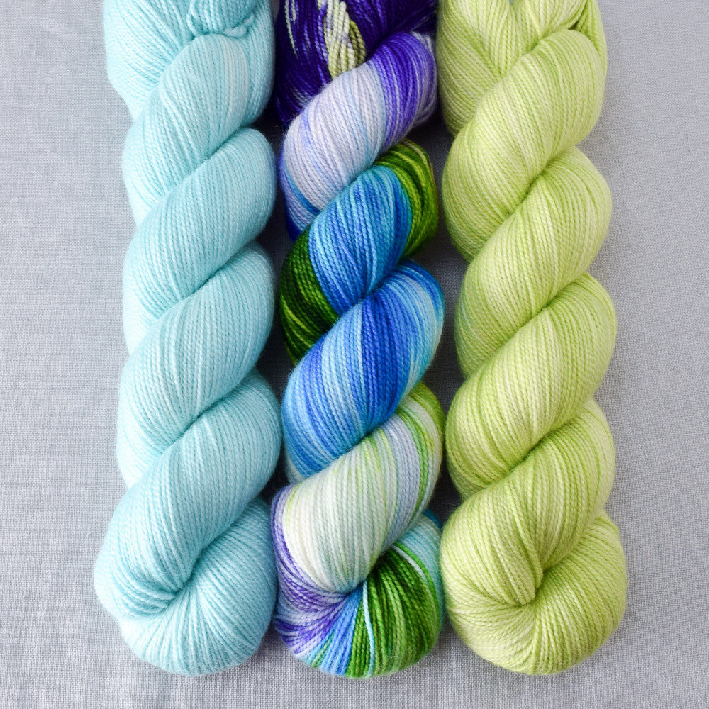 Light Turquoise, South Beach, Spring Lettuce - Miss Babs Yummy 2-Ply Trio